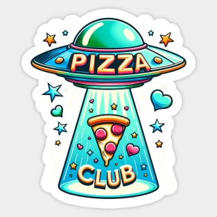 Funny Pizza Ufo, Pizza Club Sticker